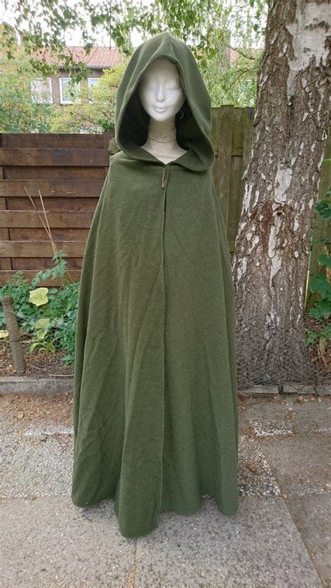 hooded cape green